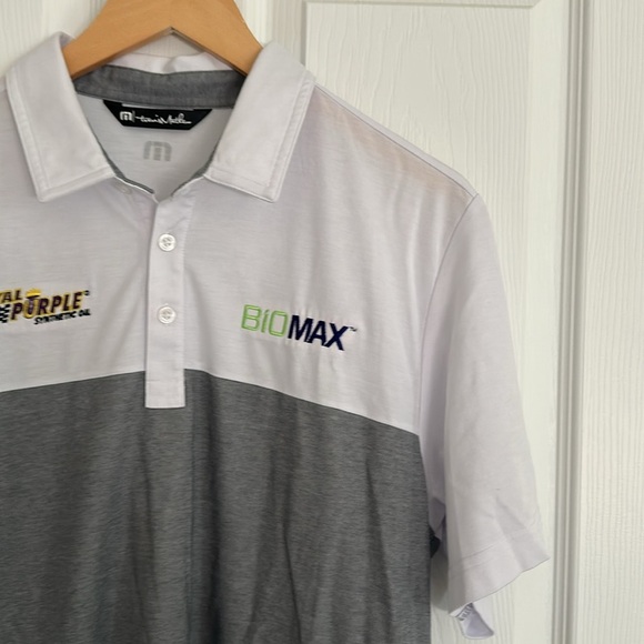 Travis Mathew White and Gray Polo Shirt - Picture 2 of 7